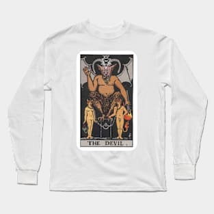 The Devil, Raider Waite Tarot, Divination Tarot Long Sleeve T-Shirt